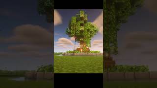 Minecraft beautiful custom Oak Tree  tutorial minecraft gamingshorts mrbeast technogamerz [upl. by Orihakat82]