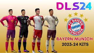 DLS 24 KITS BAYERN MUNICH 2324 ⚪🔴  How to import FC Bayern kits in DLS 24 [upl. by Levin131]