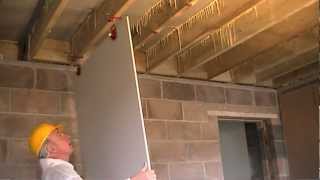 How to Fit Plasterboard to Ceilings The Easy Way To Hang and Attach Drywall  Ceiling Boards [upl. by Belanger267]