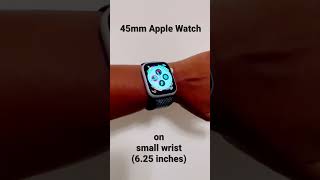 45mm Apple Watch Series 8 on small wrist [upl. by Ranchod662]