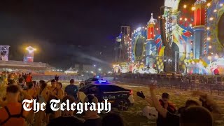 Dramatic footage shows 50mph winds at Medusa Festival where at least one killed in stage collapse [upl. by Chrisy]