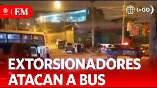 Extorsionadores atacan bus  Primera Edición  Noticias Perú [upl. by Ecnarepmet]