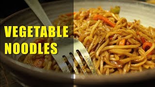 Vegetable chow mein  Pan fried vegetable Noodles Recipe  Digital Dhaba [upl. by Etnahsa]