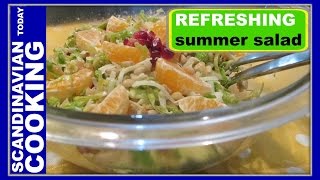 6 Ingredients  2 Easy Brussels Sprouts Salad amp Dressing Recipe  Rosenkål Salat Opskrift [upl. by Ainoz]