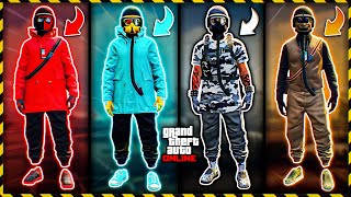 GTA 5 ONLINE  4 TRAJES TRYHARD FEITO NA SESSÃO PÚBLICA COM CALÇA MEIA NA CANELA PRETA 2023 [upl. by Alarise559]