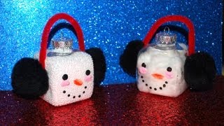 DIY Snowman Christmas Ornament Tutorial [upl. by Lleddaw]