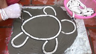 Awesome Creative DIY Ideas With Cement And Rope  Fish Pond Aquarium [upl. by Ardelis]