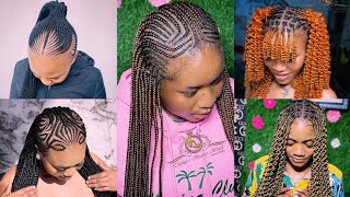 New amp Latest Trending Braids Hair Hairstyles Ideas amp Inspirations For Black Ladies 2024 [upl. by Fanchan]