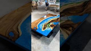 high quality epoxy dining table epoxy epoxyresin wood woodworking art shorts [upl. by Amara]