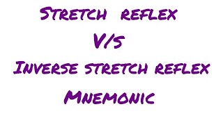 STRETCH VS INVERSEVSE STRETCH REFLEX MNEMONIC [upl. by Yaras336]