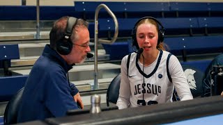 Postgame Conversation Natalie Moulos discusses Jessups victory against Chico State [upl. by Ariamat699]