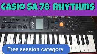 Casio SA 78 Rhythm category free session review [upl. by Guillermo]