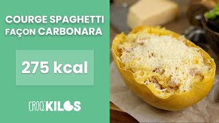 Courge spaghetti façon carbonara  CroqKilos [upl. by Janerich]