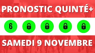 PRONOSTIC PMU QUINTÉ  SAMEDI 9 NOVEMBRE VINCENNES RÉUNION 1 COURSE 5 [upl. by Sik]