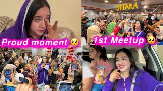 Pehla meetup  YouTube family ny mujhy star bna diya  proud moment 🥺  sitara yaseen meetup vlog [upl. by Macknair]