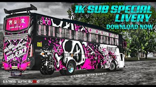 1K special livery for jetbus🔥 download now  gamingwithbussid  bussid [upl. by Yesdnik461]