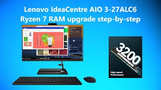 Lenovo IdeaCentre AIO 327ALC6 RAM upgrade [upl. by Elinad430]