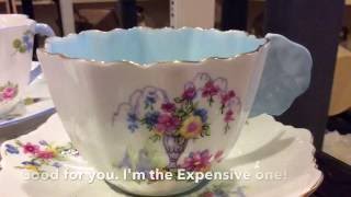 Which Antique Cup Saucer is worth the most Shelley Paragon Foley Part One SAM [upl. by Eecyal394]