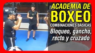 🥊 Clases de Boxeo Bloqueo gancho recto y cruzado [upl. by Kegan]