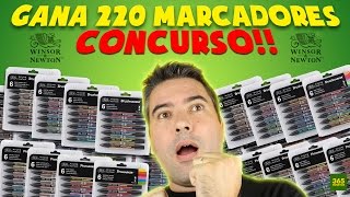 CONCURSO DE DIBUJO DE WINSOR AND NEWTON  GANA 220 MARCADORES BRUSHMARKER Y PROMARKER [upl. by Alac779]