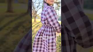 New Fall Sewing Project  Dress made with plaid cotton flannel sewinginspiration [upl. by Neda163]