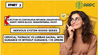 Part 3  Nerve Block Epidural InjectionInfusion Spinal Nerve Block 60000 Series  Medical Coding [upl. by Horne]