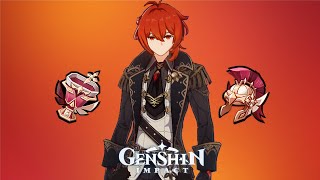 Diluc Best Build for F2P Player  Genshin Impact Build [upl. by Anaitat]