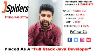 JSpiders Hyderabad Punjagutta  Placement Testimonial [upl. by Nebur]