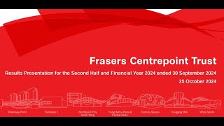 Frasers Centrepoint Trust J69U 2H 2024 Results Two possible tailwinds 9 Nov 2024 [upl. by Boothman694]