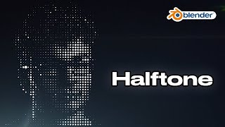 How to create the HALFTONE Effect in Blender Geometry Nodes setup  FREE DOWNLOAD [upl. by Ativahs]