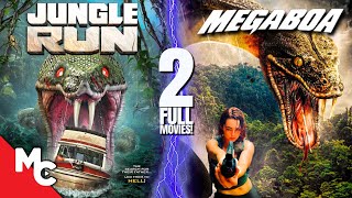 Jungle Run  Megaboa  2 Full Movies  Full Action Adventure Double Feature [upl. by Reckford]