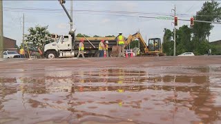 Powers Ferry Road reopens after water main break [upl. by Adnocahs]