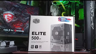 Pengujian Cooler Master ELITE V4 500W  PSU Badak Bener  Bahasa Indonesia [upl. by Fawne]