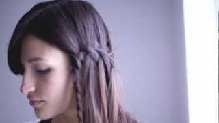 DIY waterfall braid hairstyle tutorial ✂ [upl. by Jacy308]