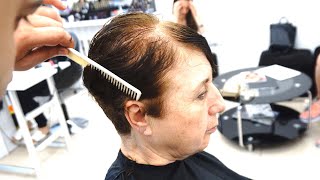 ANTI AGE CUT  SHORT PIXIE HAIRCUT For BALDING WOMEN [upl. by Verney620]