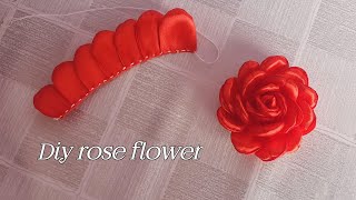 DIY  How to make an adorable fabric flower in just few minutes  How to make cloth flower [upl. by Kealey]