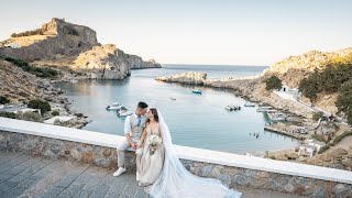 David amp Michaela St Paul’s Bay Lindos Mare seaside hotel [upl. by Assirrac]