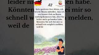 A1 Schreiben Modelltest Goethe Zertifikat  Start Deutsch1 mit Lösungen deutsch germanlanguagetest [upl. by Hawkins330]