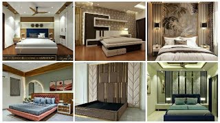 Top 35 Modern Bed back wall designmodern bedroom design ideasBed back wall interior design [upl. by Kcerred]