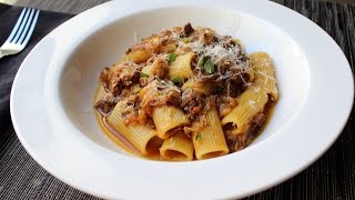 Pasta alla Genovese  Rigatoni with GenoveseStyle Meat Sauce [upl. by Yatzeck48]