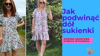 Podwijanie sukienki na maszynie  podstawy szycia [upl. by Stalder]