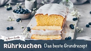 Veganer Rührkuchen ohne Ei Grundrezept saftig einfach lecker [upl. by Holland]