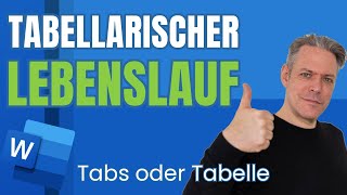 Einfacher tabellarischer Lebenslauf in Word Online Microsoft 365 [upl. by Rednal]