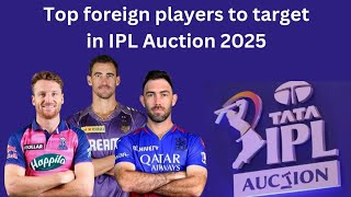 IPL Auction 2025  Top 10 Overseas Players ipl2025 iplauction bcci [upl. by Cirdes]