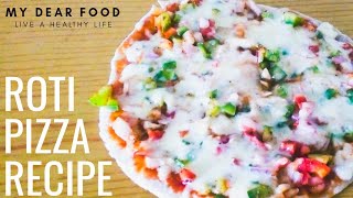 Roti pizza recipe  how to make roti pizza  chapatti pizza recipe [upl. by Fawnia]