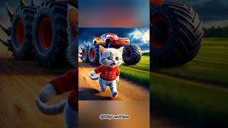 Cute Kitten 🆚 Monster Car 🙀👿 cat kitten sad [upl. by Aedrahs]