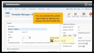 How to change the site logo in Joomla 25 [upl. by Ahar19]