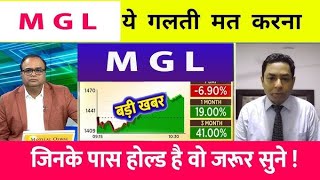 MGL share news Anil SinghviBuy or sellwhy fall mahanagar gasindraprastha gas analysistarget [upl. by Land]