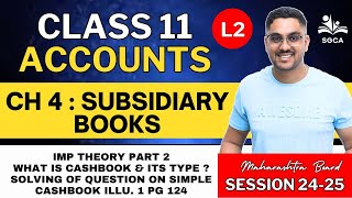 11TH ACCOUNTS  CH 5  Subsidiary Books  Session 202425  HSC BOARD L2  By Sarang Gujarathi SIr [upl. by Sharpe]