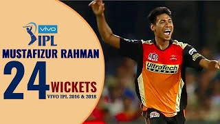 Mustafizur Rahman 24 wickets in IPL 2016 amp 2018  Cricline [upl. by Joscelin]